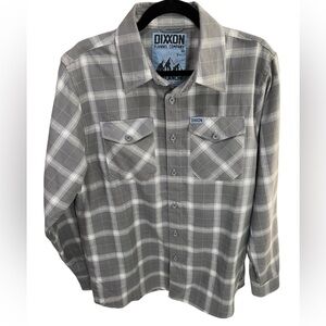 Dixxon Flannel Company Avalanche Grey Play Plaid Shirt Size Medium